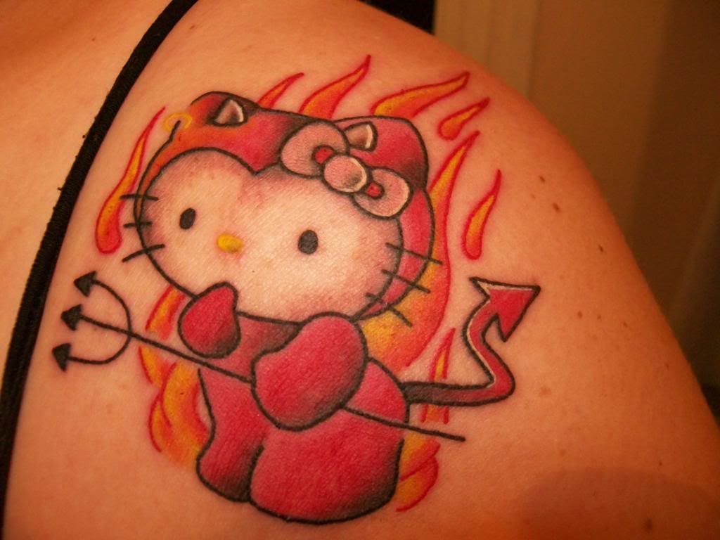 My Hello Kitty Devil Tattoo