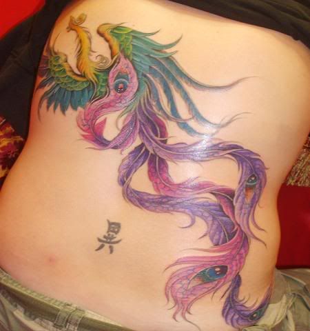 beautiful big phoenix tattoo 