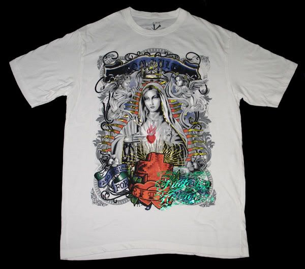 Holy Maria Tattoo Vtg. Men T-Shirt L Ed.119 For Sale