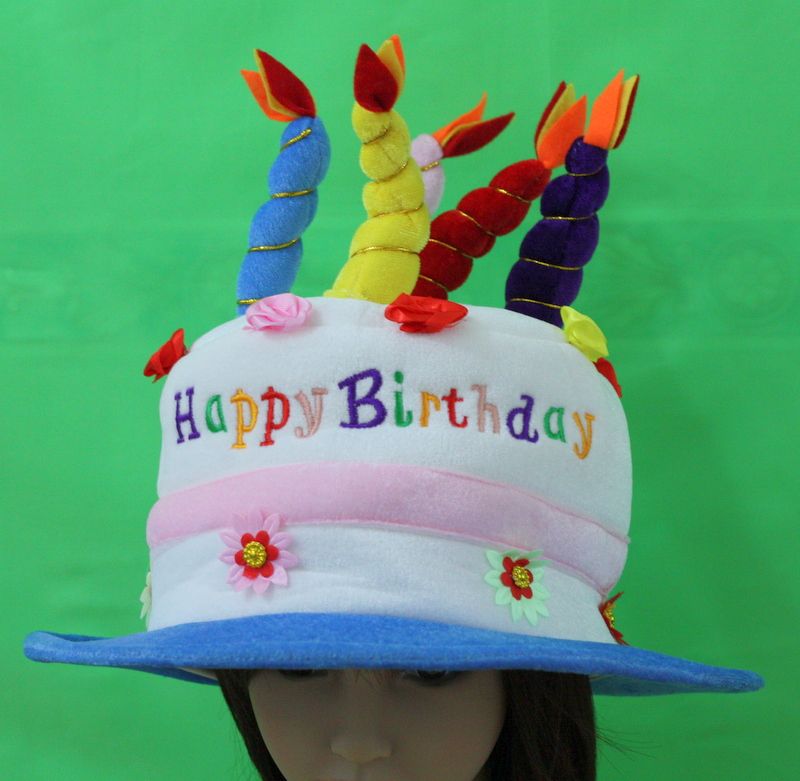 Details about Happy Birthday Cake Candle Funny Hat Party Costume Kids