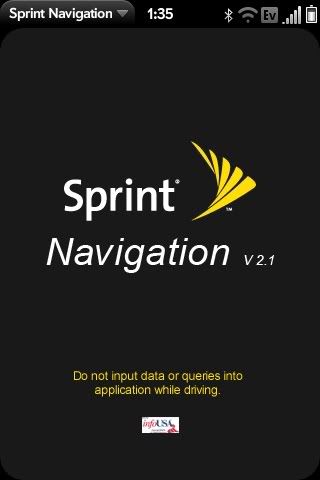 Sprint Navigation App Splash