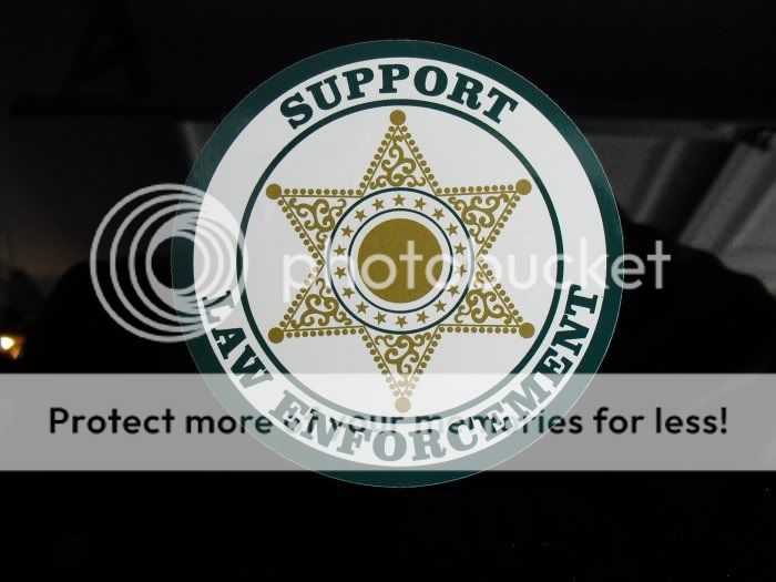 POLICE LAW ENFORCEMENT SUPPORT DECAL STICKER 3 HONDA CHEVY FORD 