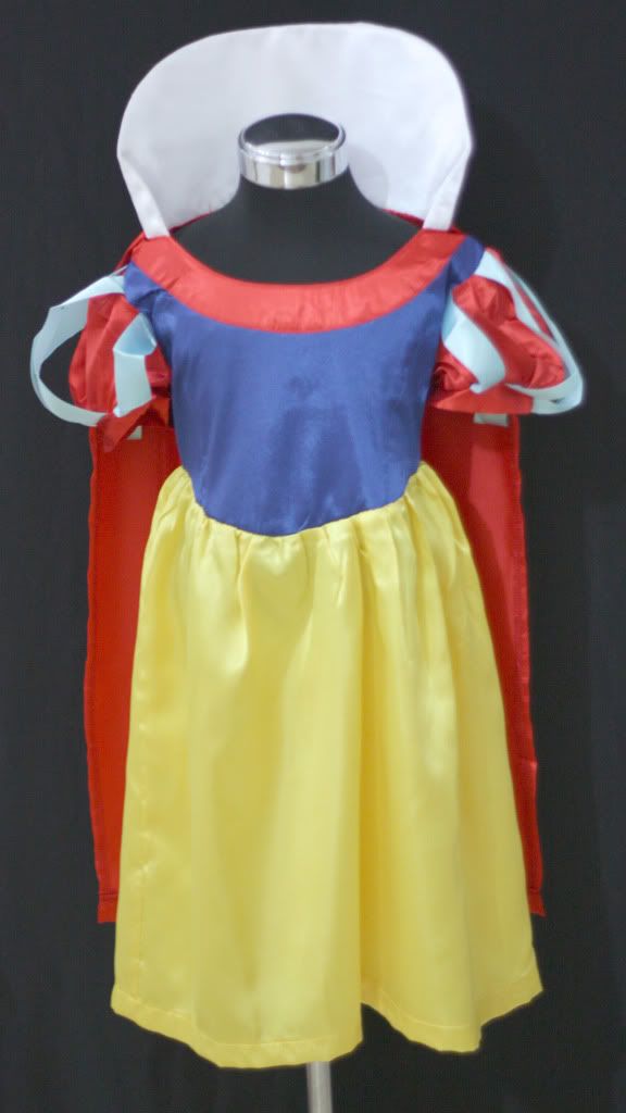 Halloween Snow White Princess Costume Dress Cape 2 3T