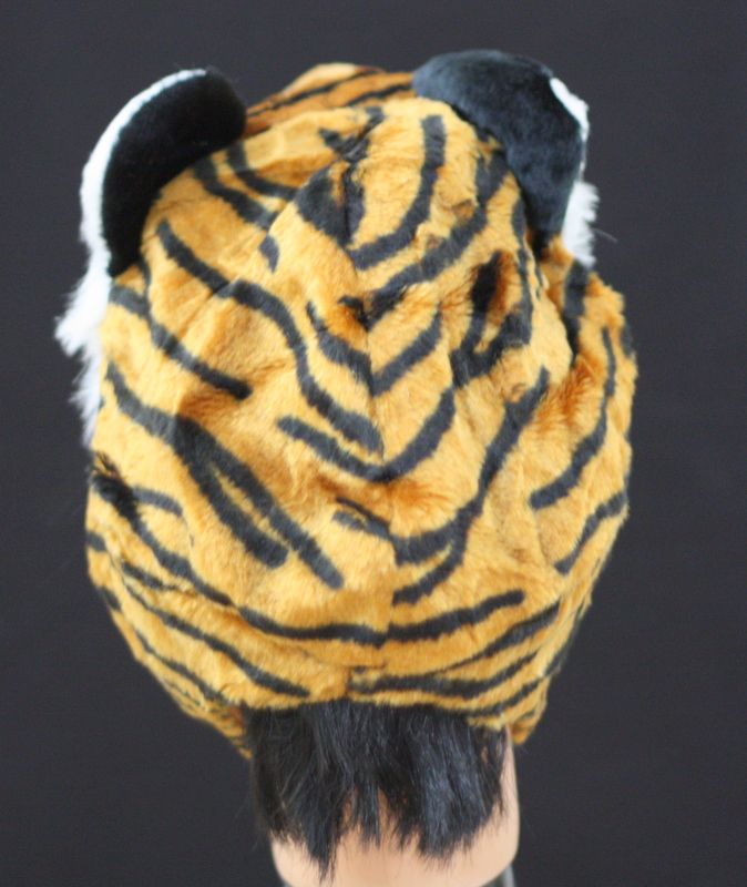 Cute Big Cat Tiger Costume Party Warm Hat Mask Cap
